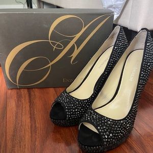 Enzo Angiolini Show You Crystal Black Heels